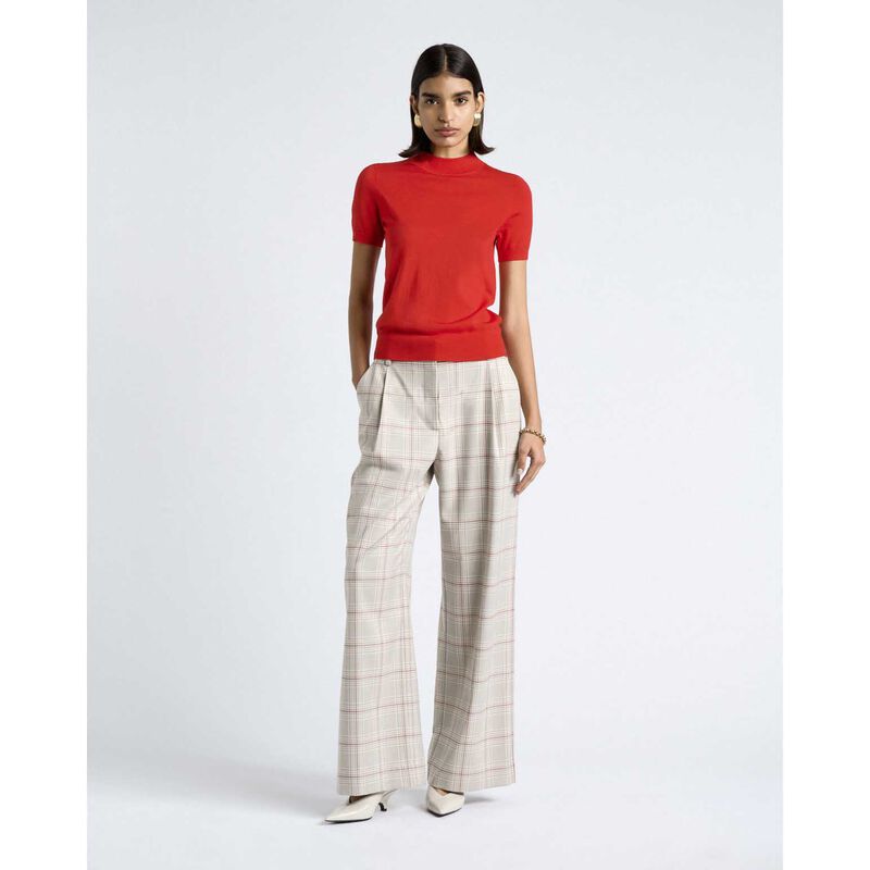 Cue Short Sleeve Mock Neck Knit image number 3